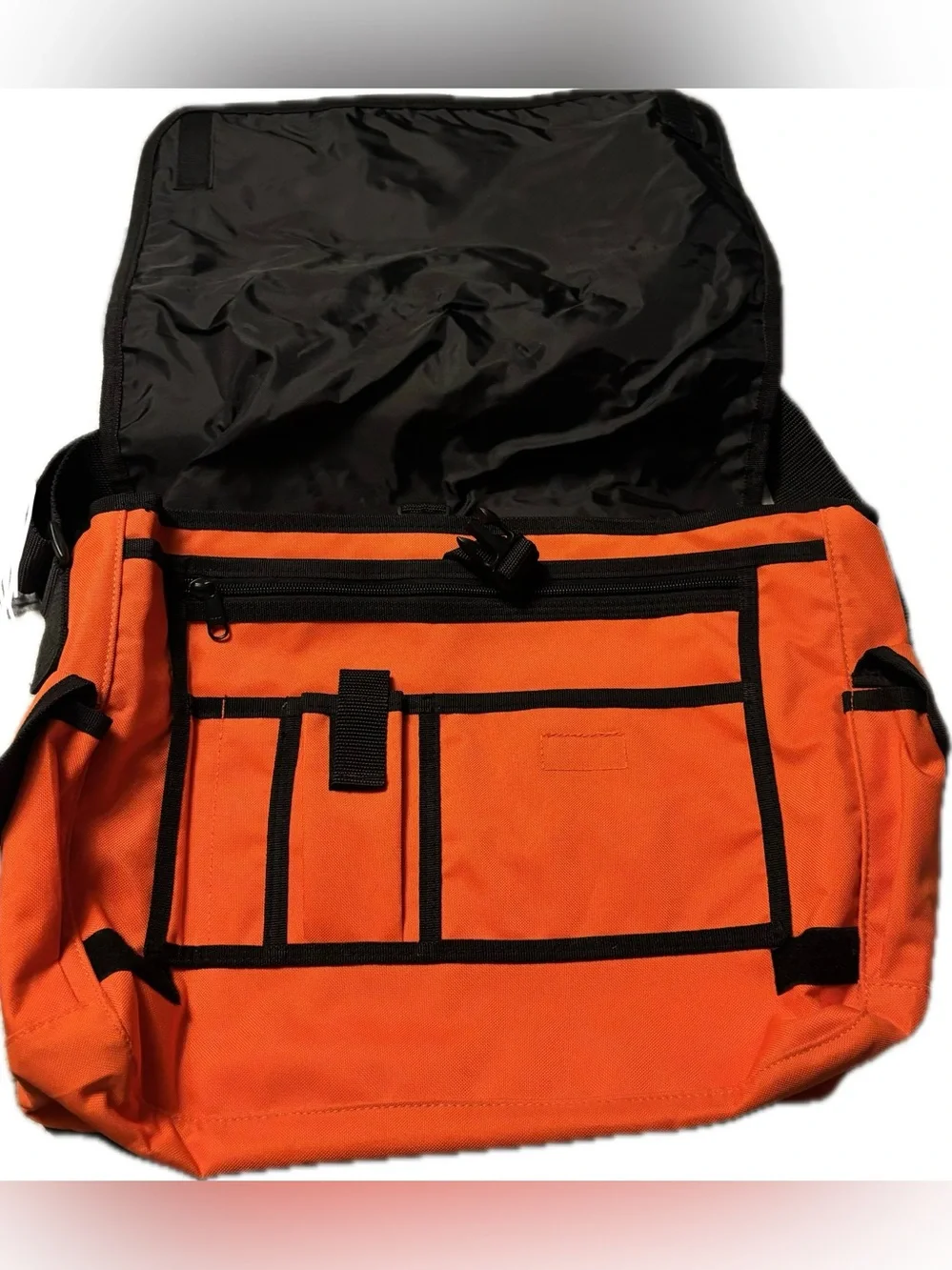 Structure Clothing Co Orange Messenger Bag Adjustable Strap Bright